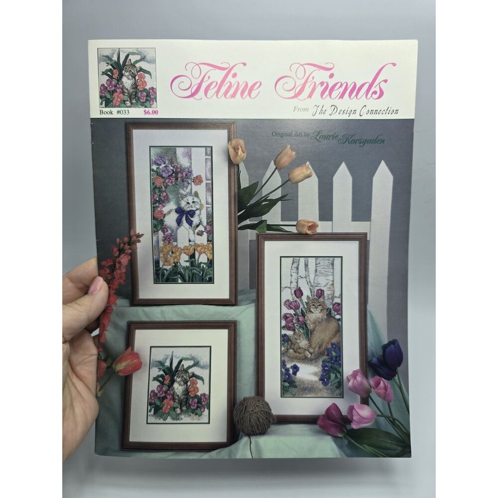 "Feline Friends" Kittens / Cats & Flowers Cross Stitch Patterns